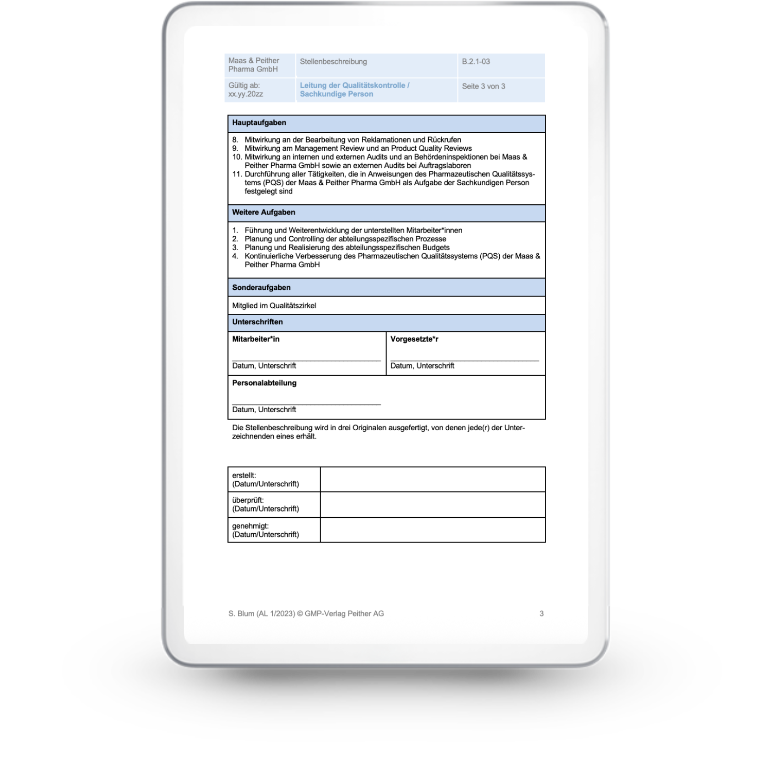 Site Master File | bearbeitbare SOP | Download